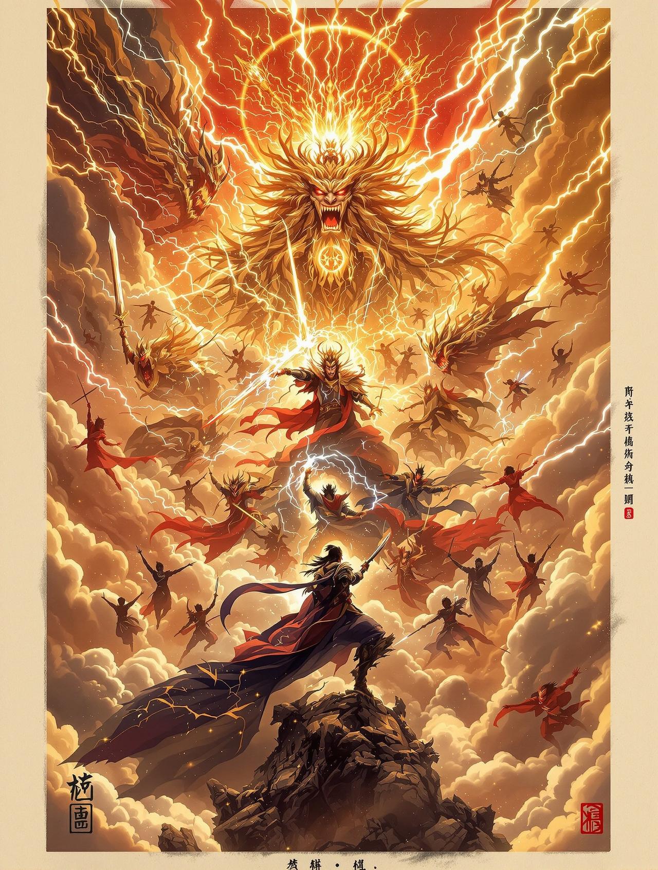 红桃影视传媒作品《封神第一部》海报,中国神话史诗开篇